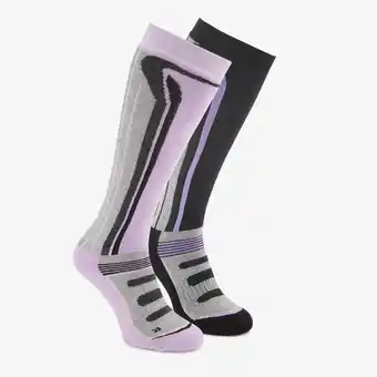 Scapino 2 paar Mountain Peak dames skisokken paars aanbieding
