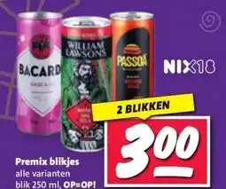 Nettorama Premix blikjes aanbieding