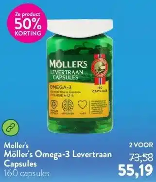 Holland & Barrett Möller's Omega-3 Levertraan Capsules aanbieding