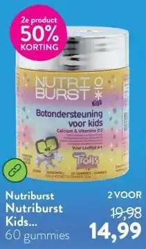 Holland & Barrett Nutriburst Kids Botondersteuning Calcium + Vitamine D3 4+ - 60 gummies aanbieding