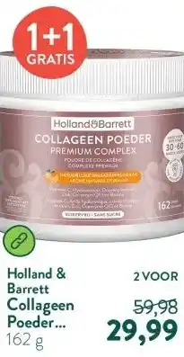 Holland & Barrett Collageen Poeder Premium Complex Natuurlijke Sinaasappelsmaak aanbieding