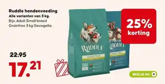 Pets Place Ruddle hondenvoeding Alle varianten van 3 kg. aanbieding