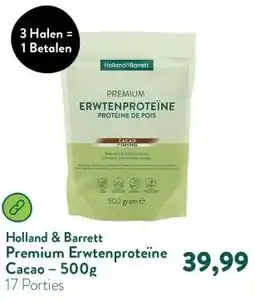 Holland & Barrett Premium Erwtenproteïne Cacao – 500g aanbieding