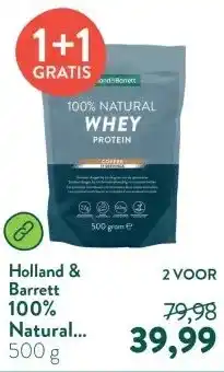 Holland & Barrett 100% Natural Whey Protein Coffee aanbieding
