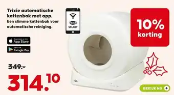 Pets Place Trixie automatische kattenbak met app. aanbieding