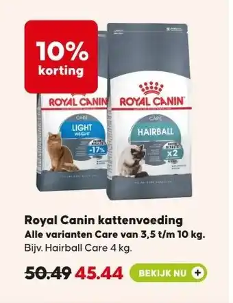 Pets Place Royal Canin kattenvoeding Alle varianten Care van 3,5 t/m 10 kg. aanbieding