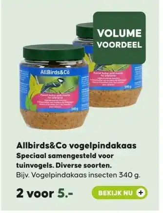 Pets Place Allbirds&Co vogelpindakaas aanbieding