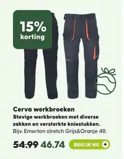 Pets Place Cerva werkbroeken aanbieding