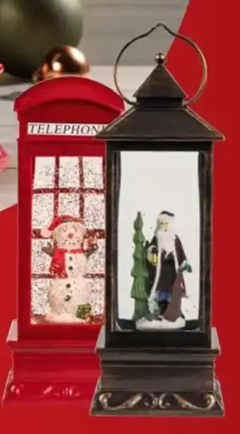 Lidl Kerstlantaarn met sneeuweffect aanbieding