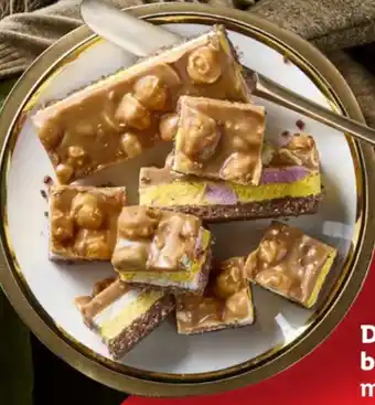 Drie lagen chocolade blokjes