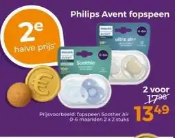 Trekpleister Philips Avent fopspeen aanbieding