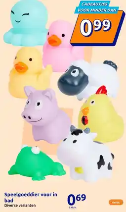 Action Speelgoeddier voor in bad aanbieding