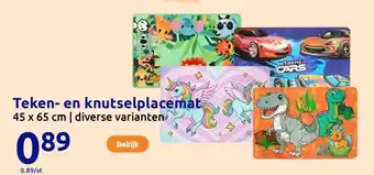 Action Teken- en knutselplacemat aanbieding
