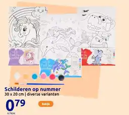 Action Schilderen op nummer aanbieding