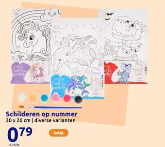 Action Schilderen op nummer aanbieding