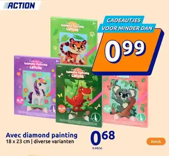Action Avec diamond painting aanbieding