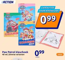 Action Paw Patrol kleurboek aanbieding