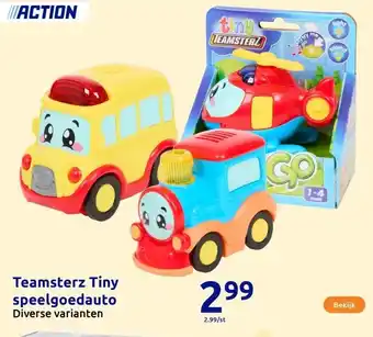 Action Teamsterz Tiny speelgoedauto aanbieding