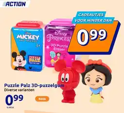 Action Puzzle Palz 3D-puzzelgum aanbieding