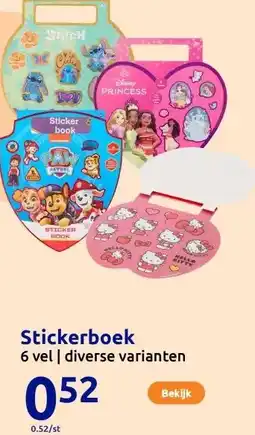 Action Stickerboek aanbieding