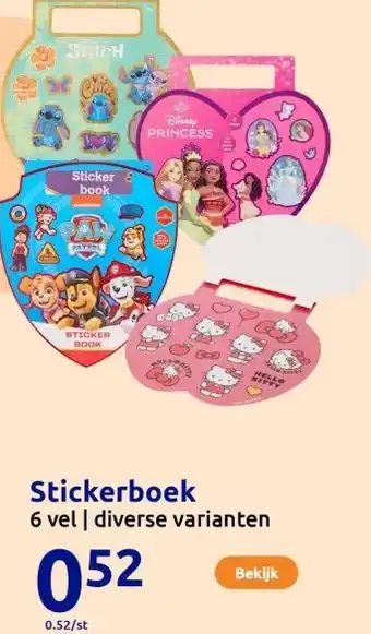 Action Stickerboek aanbieding