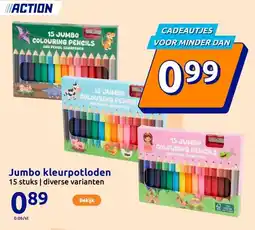 Action Jumbo kleurpotloden aanbieding