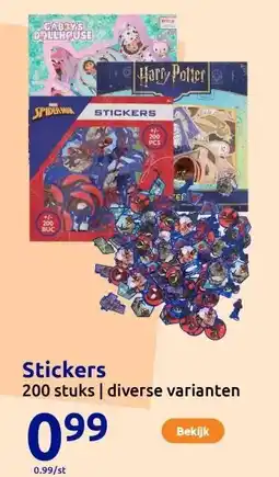 Action Stickers aanbieding