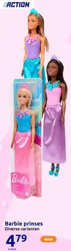 Action Barbie prinses aanbieding