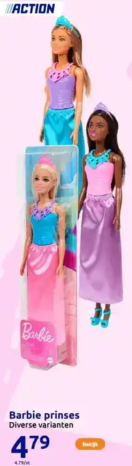 Action Barbie prinses aanbieding