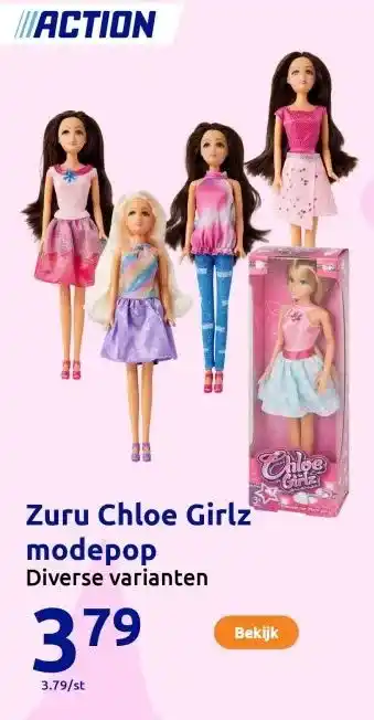 Action Zuru Chloe Girlz modepop aanbieding