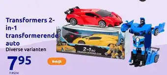 Action Transformers 2-in-1 transformerende auto aanbieding