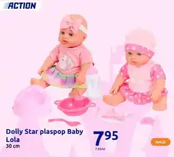 Action Dolly Star plaspop Baby Lola aanbieding