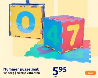 Action Nummer puzzelmat aanbieding