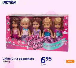 Action Chloe Girlz poppenset aanbieding