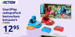 Action Gear2Play radiografisch bestuurbare botsauto's aanbieding