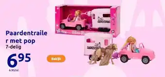Action Paardentrailer met pop aanbieding