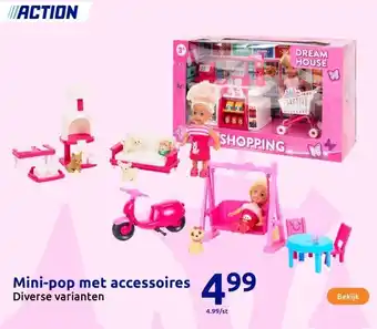 Action Mini-pop met accessoires aanbieding
