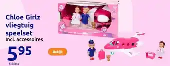 Action Chloe Girlz vliegtuig speelset aanbieding