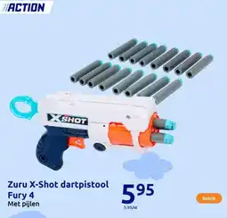 Action Zuru X-Shot dartpistool Fury 4 aanbieding