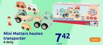Action Mini Matters houten transporter aanbieding