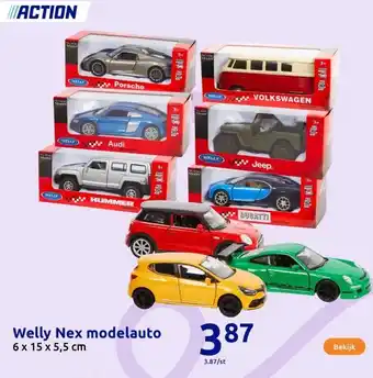 Action Welly Nex modelauto aanbieding