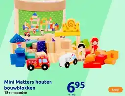 Action Mini Matters houten bouwblokken aanbieding