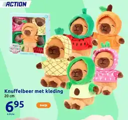 Action Knuffelbeer met kleding aanbieding