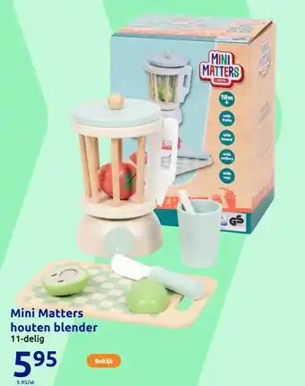 Action Mini Matters houten blender aanbieding