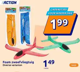 Action Foam zweefvliegtuig aanbieding