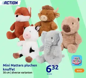 Action Mini Matters pluchen knuffel aanbieding