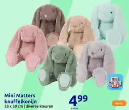 Action Mini Matters knuffelkonijn aanbieding