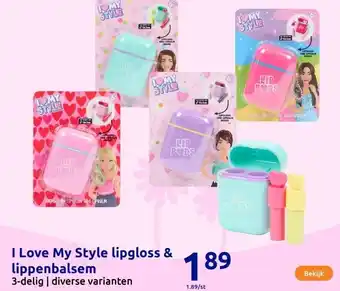 Action I Love My Style lipgloss & lippenbalsem aanbieding