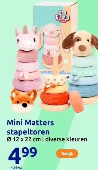 Action Mini Matters stapeltoren aanbieding