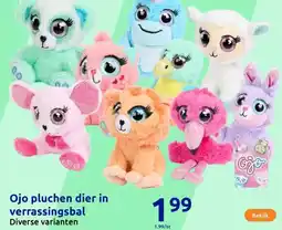 Action Ojo pluchen dier in verrassingsbal aanbieding